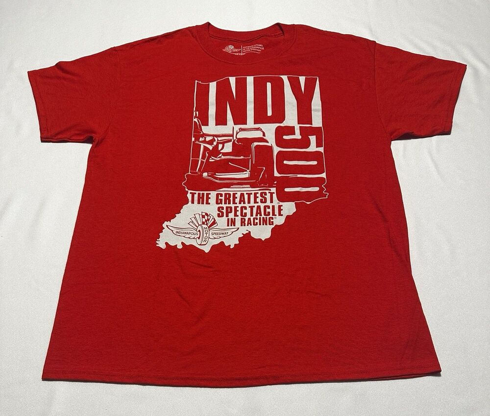 Indy 500 Shirt Greatest Spectacle Racing Indianapolis Indycar Mens Large *READ**